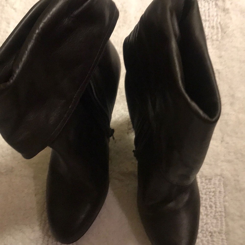 ~Italy Leather Chocolate Brown Coach Boots~